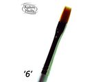 Aphro Nails gel brush straight 6 wooden handle