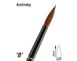 Kolinsky brush "8" silver line-round