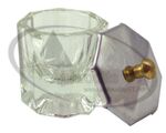 Glass dappen dish with lid