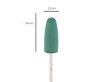 Aphro Nails rubber nail polishing head dark green