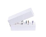 Nail drill bits holder box with folding white 30pcs