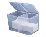 Plastic box with two parts