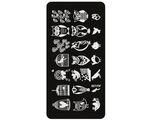 Aphro Nails nail staming plate Bird Life JQL09