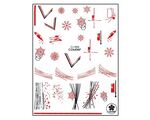 Aphro Nails nail sticker Ice Flower Red CJ024P
