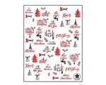 Aphro Nails nail sticker Merry Christmas Red CJ025P