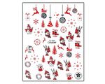 Aphro Nails nail sticker Snowman Red CJ027P