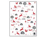 Aphro Nails nail sticker Winter Forest Red CJ021P