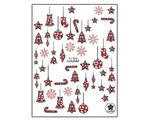 Aphro Nails nail sticker Xmas Decoration Red CJ023P