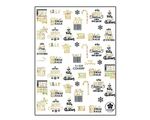Aphro Nails nail sticker Xmas Sale Gold CJ020A