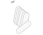 Disposable foot file sanding pad oval white 180 grit 20 pcs/pack