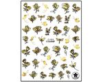 Nail sticker Gold Flowers CJ015