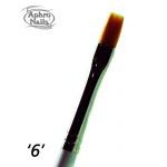Aphro Nails gel brush straight 6 wooden handle