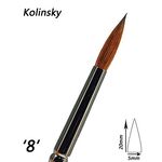 Kolinsky brush "8" silver line-round