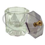 Glass dappen dish with lid
