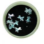 Nail art shell leaf Bird