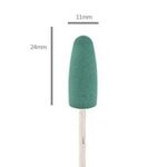 Aphro Nails rubber nail polishing head dark green