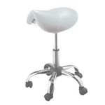 Karion saddle-shaped white gas spring stool