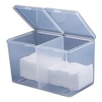 Plastic box with two parts