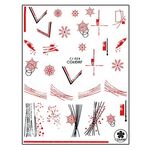 Aphro Nails nail sticker Ice Flower Red CJ024P