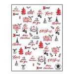 Aphro Nails nail sticker Merry Christmas Red CJ025P