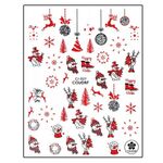 Aphro Nails nail sticker Snowman Red CJ027P