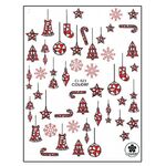 Aphro Nails nail sticker Xmas Decoration Red CJ023P