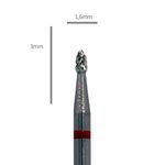 Aphro Nails Pro-line carbide drill bit for artificial nail lance shaped 1.6mm