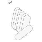 Disposable foot file sanding pad oval white 180 grit 20 pcs/pack