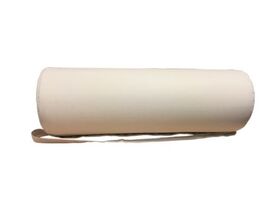 Rubber footrest cylinder in white imitation leather