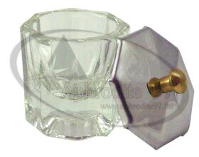 Glass dappen dish with lid