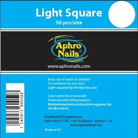 Aphro Nails Light Square tip refill (50db/size)