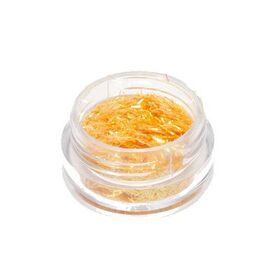 Nail glitter stripe yellow