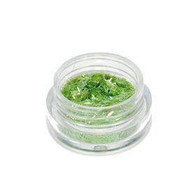 Nail glitter stripe green