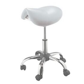 Karion saddle-shaped white gas spring stool