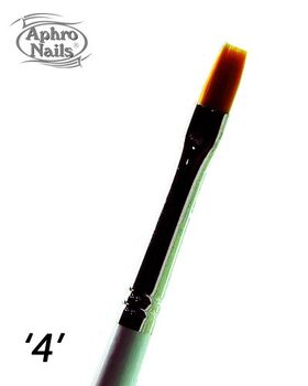 Aphro Nails gel brush straight 4 wooden handle