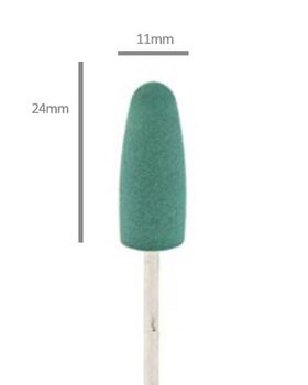 Aphro Nails rubber nail polishing head dark green