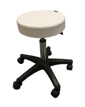 Octolux White gas spring stool