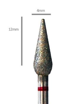 Pedi Planet diamond bit drop-shaped red (fine grit)