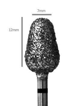 Pedi Planet Diamond bit Medium Mace-shaped (Extra Coarse grit -Black color)