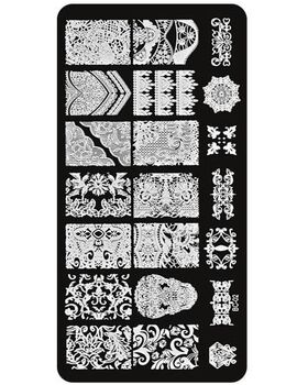 Aphro Nails nail stamping plate Flower Pattern BC02