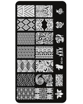Aphro Nails nail stamping Retro Carpet BC04