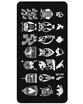 Aphro Nails nail staming plate Bird Life JQL09