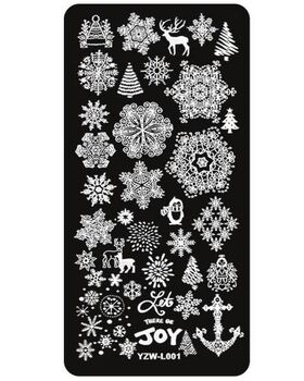 Aphro Nails nail plate Snowflake YZW-L01