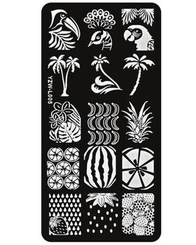 Aphro Nails nail print plate Tropical YZW-L05