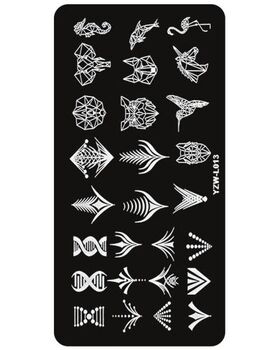 Aphro Nails nail art plate Mystique YZW-L13