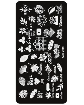 Aphro Nails nail stamping plate One Leaf YZW-L16