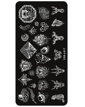 Aphro Nails nail stamping plate Astronomy YZW-L17
