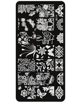 Aphro Nails nail stamping plate Floral Chest BC14