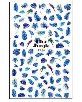 Aphro Nails nail sticker Blue Jungle F759