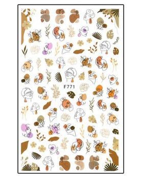 Aphro Nails nail Brown Life sticker F771
